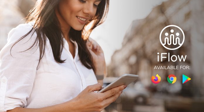 Cropped imagge of Pleased brunette woman in shirt using smartphone Cropped imagge of Pleased brunette woman in shirt using smartphone