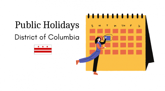work holidays district of columbia
