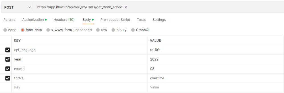get_work_schedule params get_work_schedule params