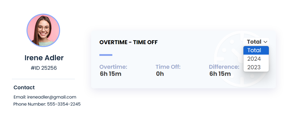 profile for an employee overtime profile for an employee overtime