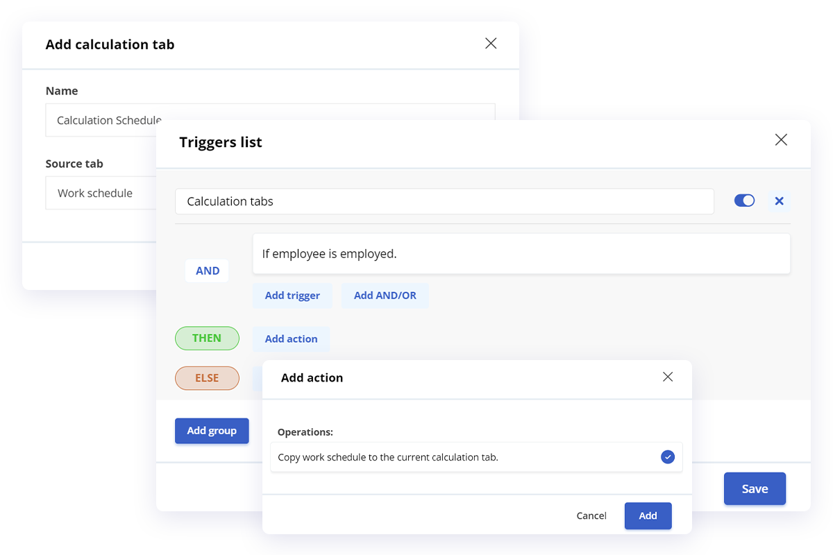 trigger list calculation tab HRiFlow trigger list calculation tab HRiFlow