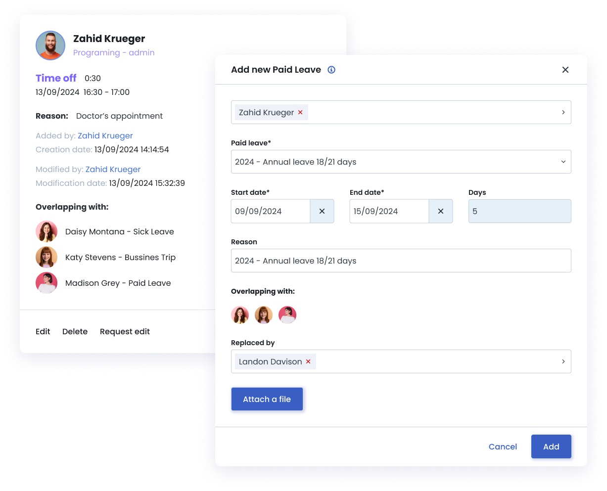 Paid leave Paid leave