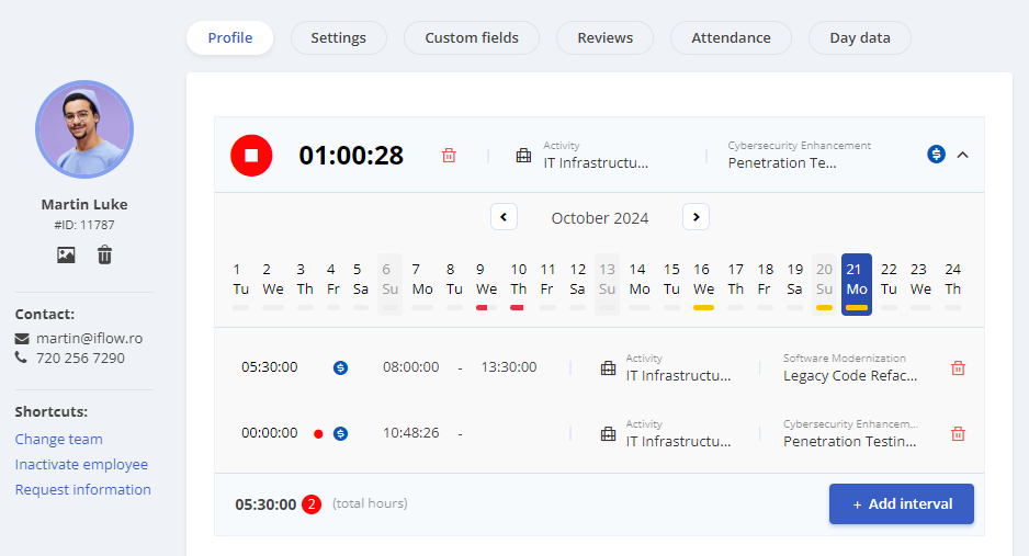 iFlow projects – profile widget iFlow projects - profile widget