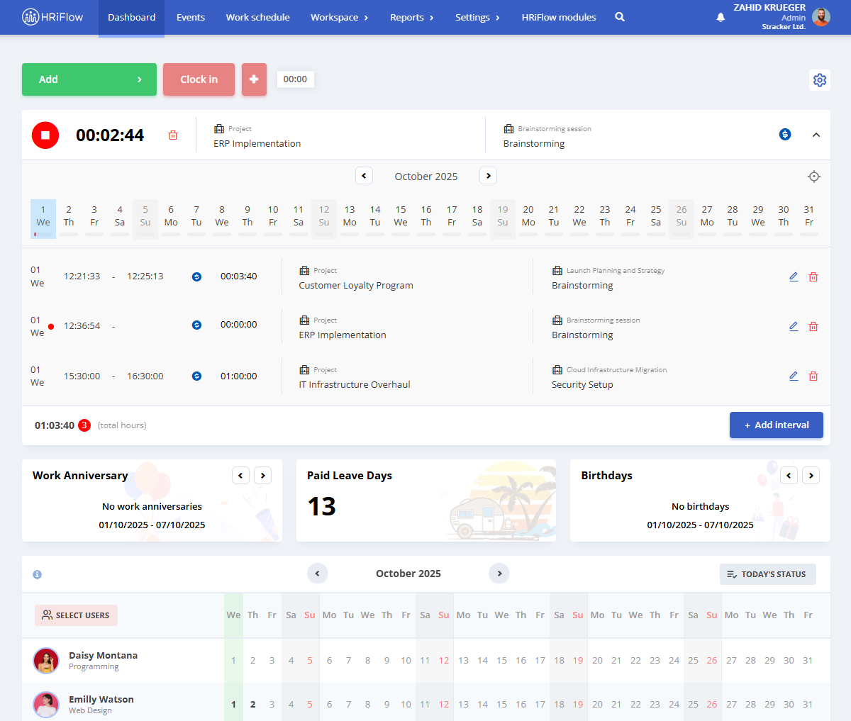 widget for projects