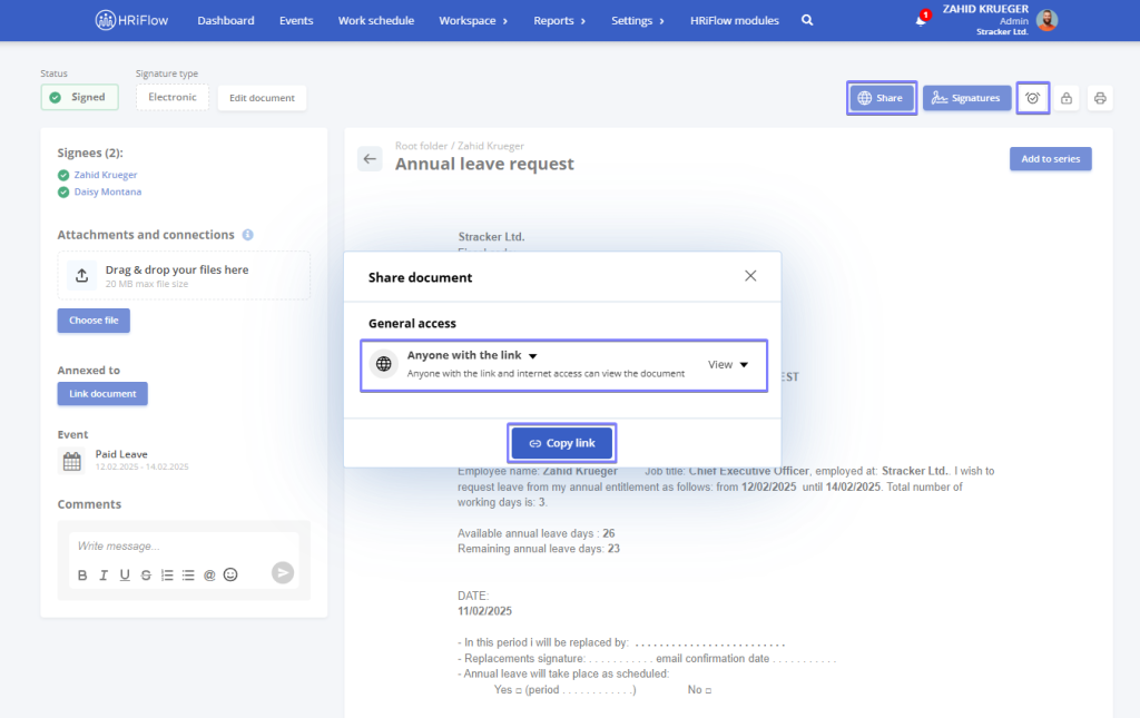 Update 9.4 – External Documents and Protected Files - HRiFlow
