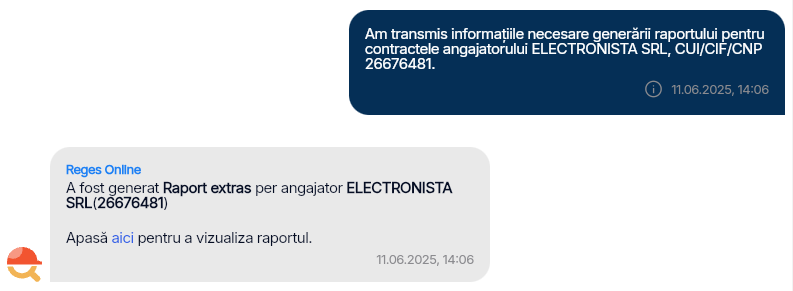 Imagine ilustrativă cu pași pentru generarea unei liste cu toate contractele de muncă înregistrate de un angajator în Reges Online Pasul 2
