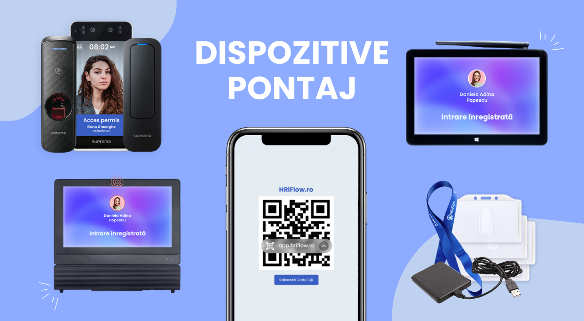 dispozitive pentru pontajul angajaților oferite de HRiFlow
