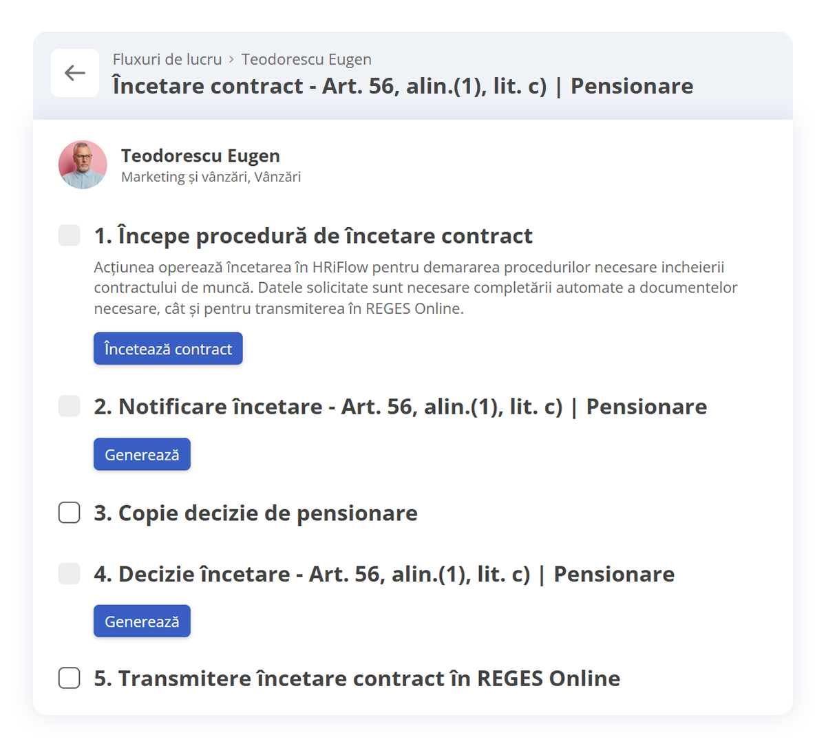 flux de pensionare