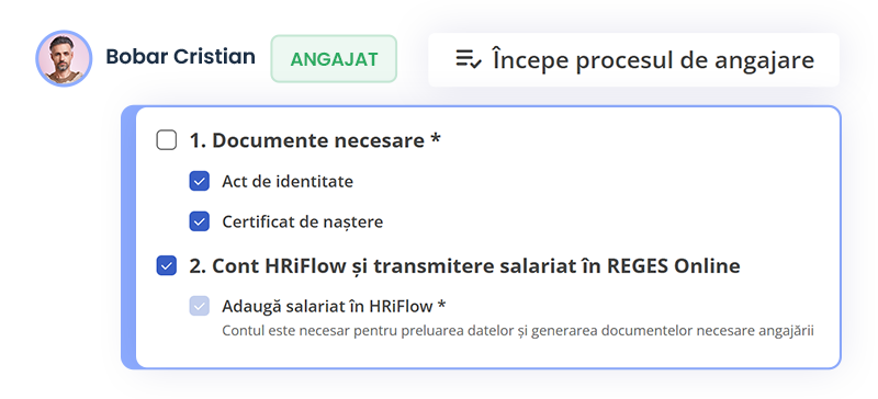 incepe flux recrutare