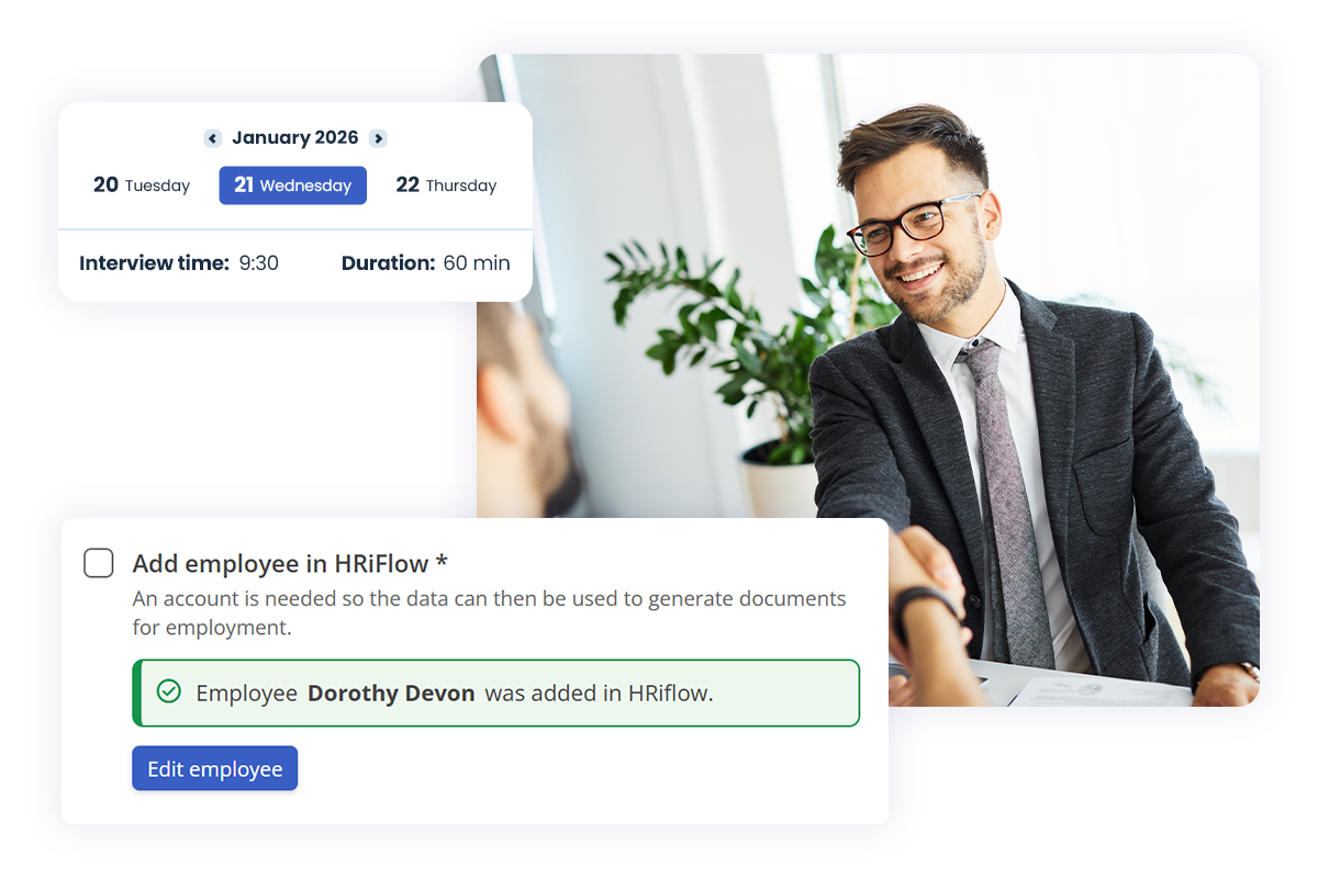 hriflow interviu si reges adaugare angajat eng