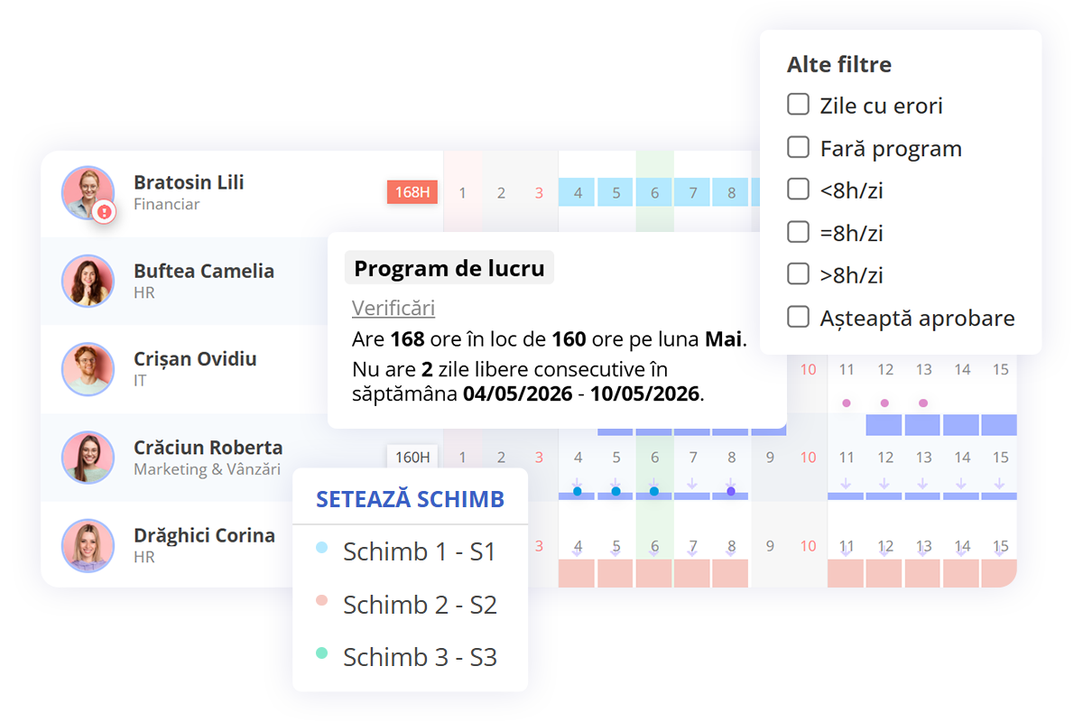 hriflow program de lucru pentru angajati